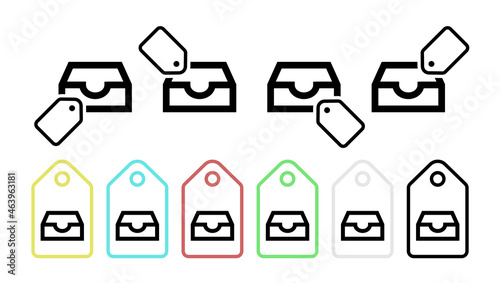 Incoming calls vector icon in tag set illustration for ui and ux, website or mobile application