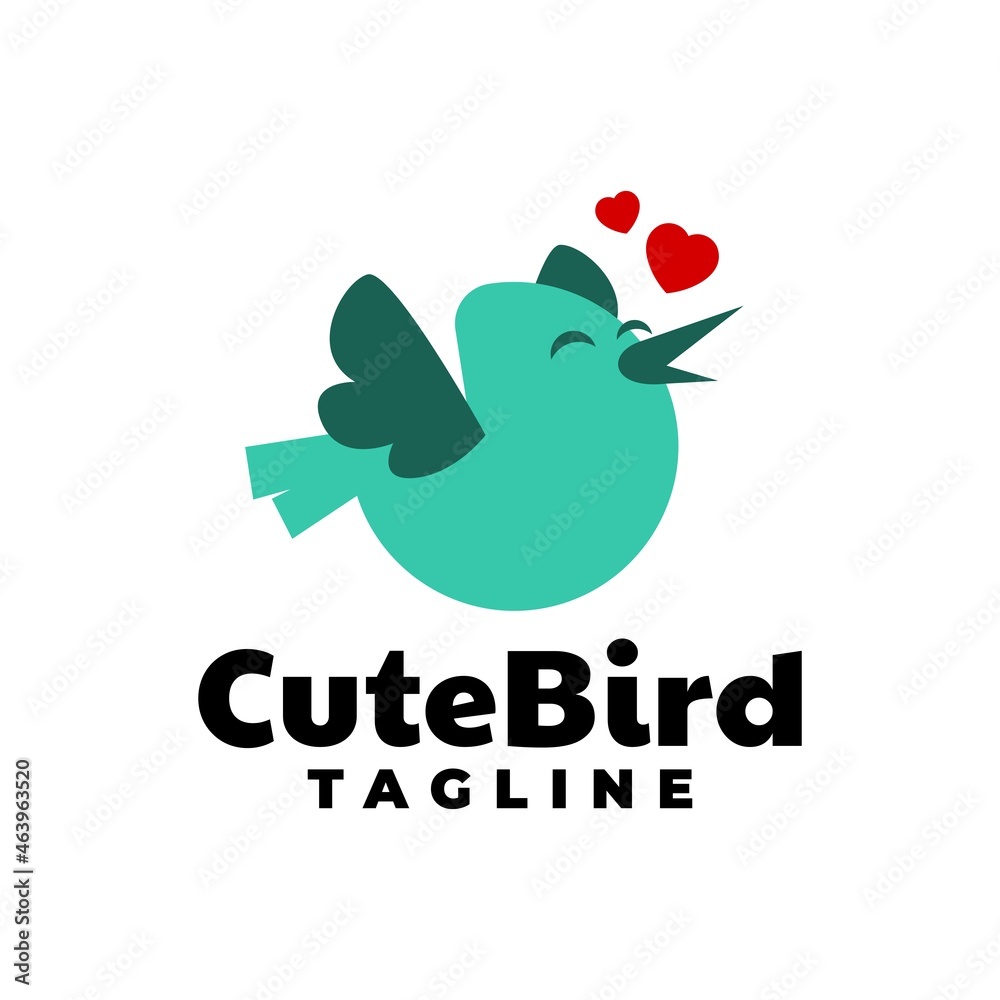 illustration of a cute bird, good for any business logo related to kids, bird or pet.