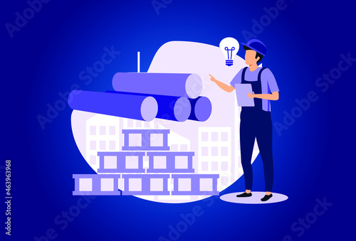 Innovative construction materials illustration exclusive design inspiration