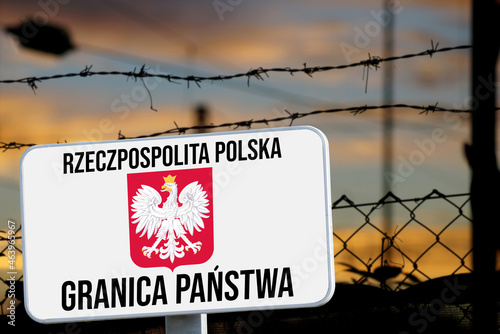 Zaun, Stacheldraht und Grenze zur Polen