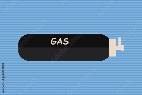 Gas cylinder vector illustration.  Lpg propane bottle icon container. Oxygen gas cylinder canister fuel storage.