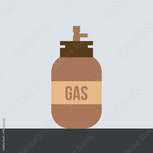 Gas cylinder tank vector illustration.  Lpg propane bottle icon container. Oxygen gas cylinder canister fuel storage.