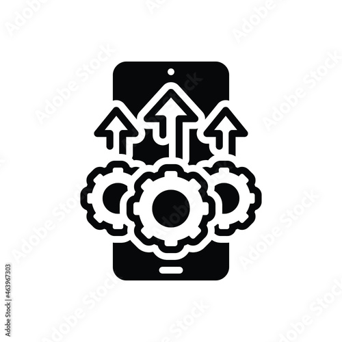 Black solid icon for capacity