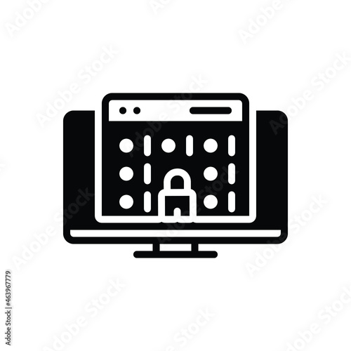 Black solid icon for vulnerability photo