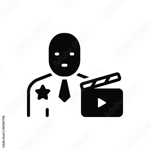 Black solid icon for actor
