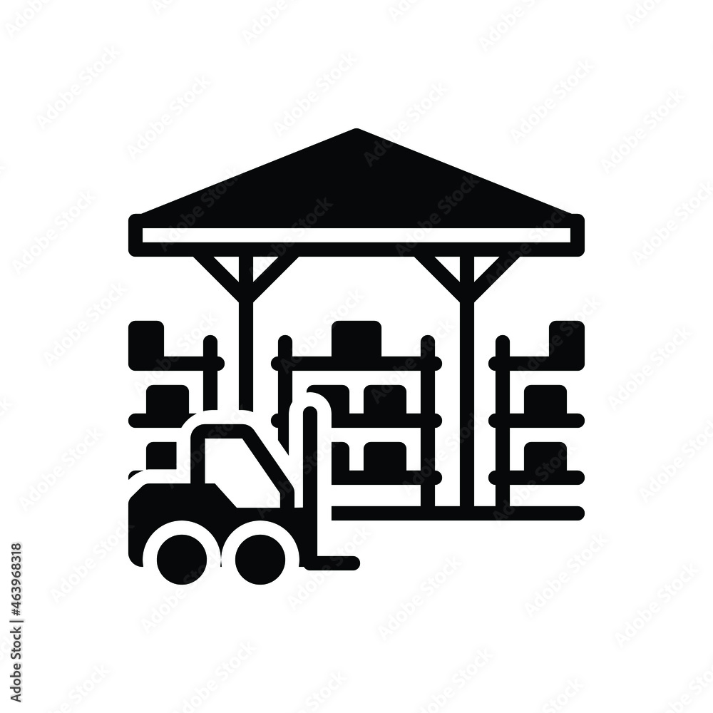 Black solid icon for warehouse Black solid icon for warehouse