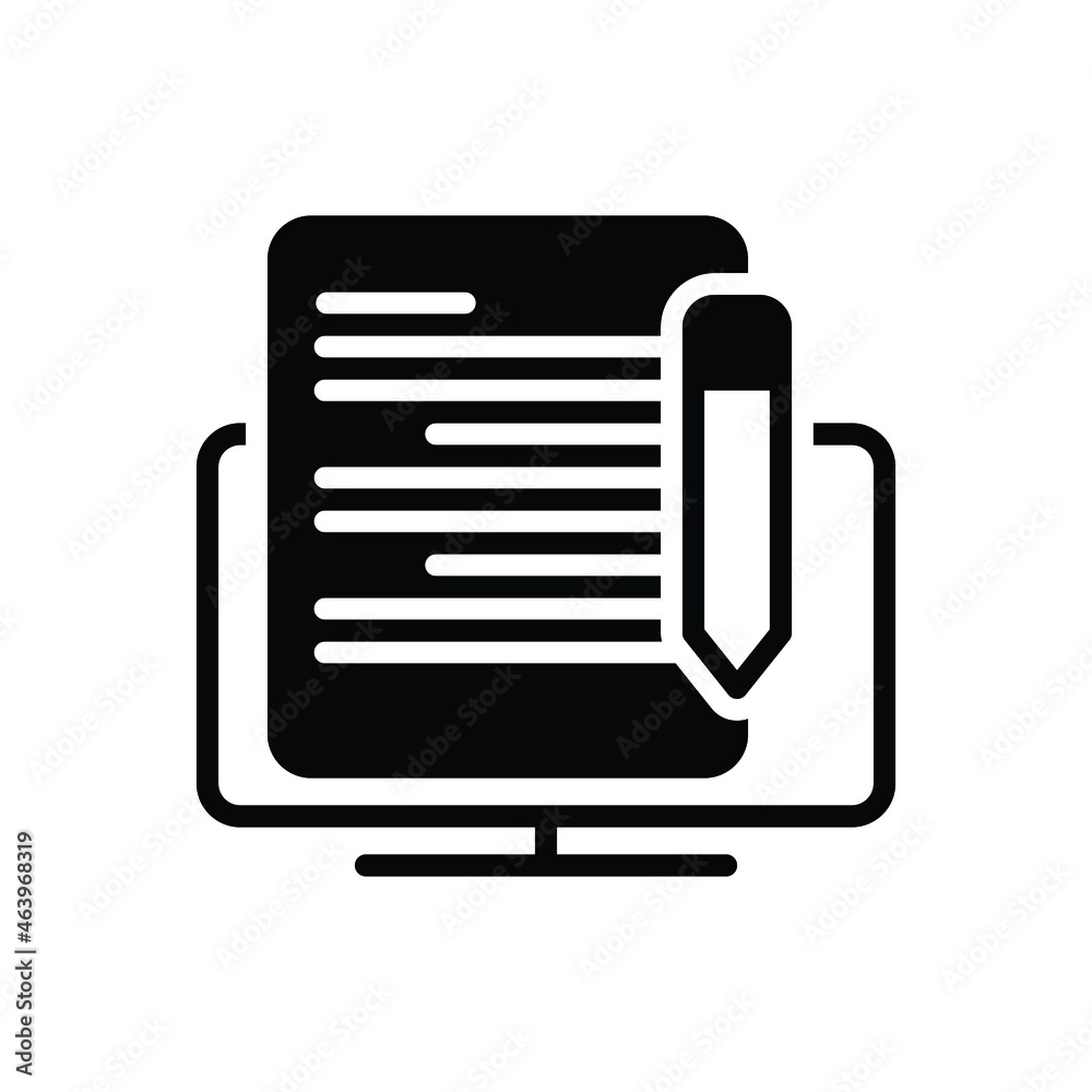 Black solid icon for editions Black solid icon for editions