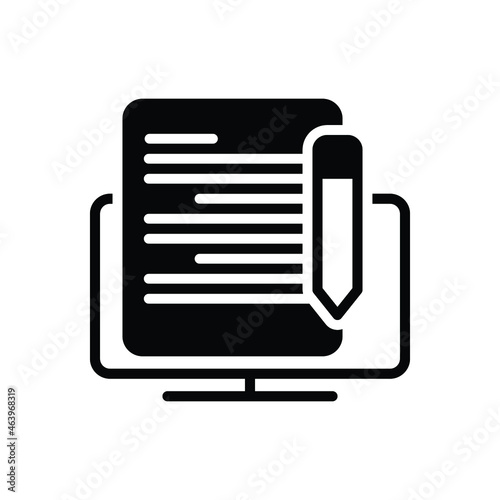 Black solid icon for editions