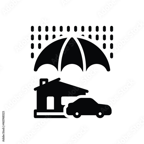 Black solid icon for coverage