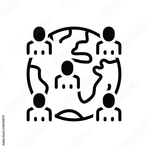 Black solid icon for clients