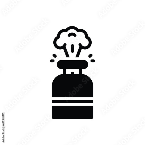 Black solid icon for incidence