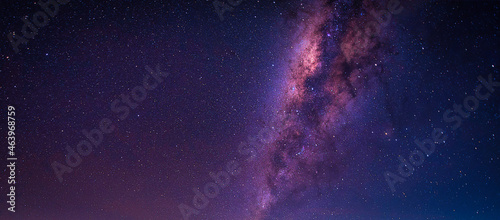 Fotografia Landscape with Milky way galaxy. Night sky with stars