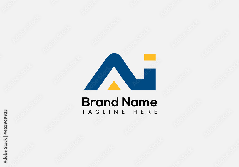 Abstract AI letter modern initial lettermarks logo design Stock Vector ...