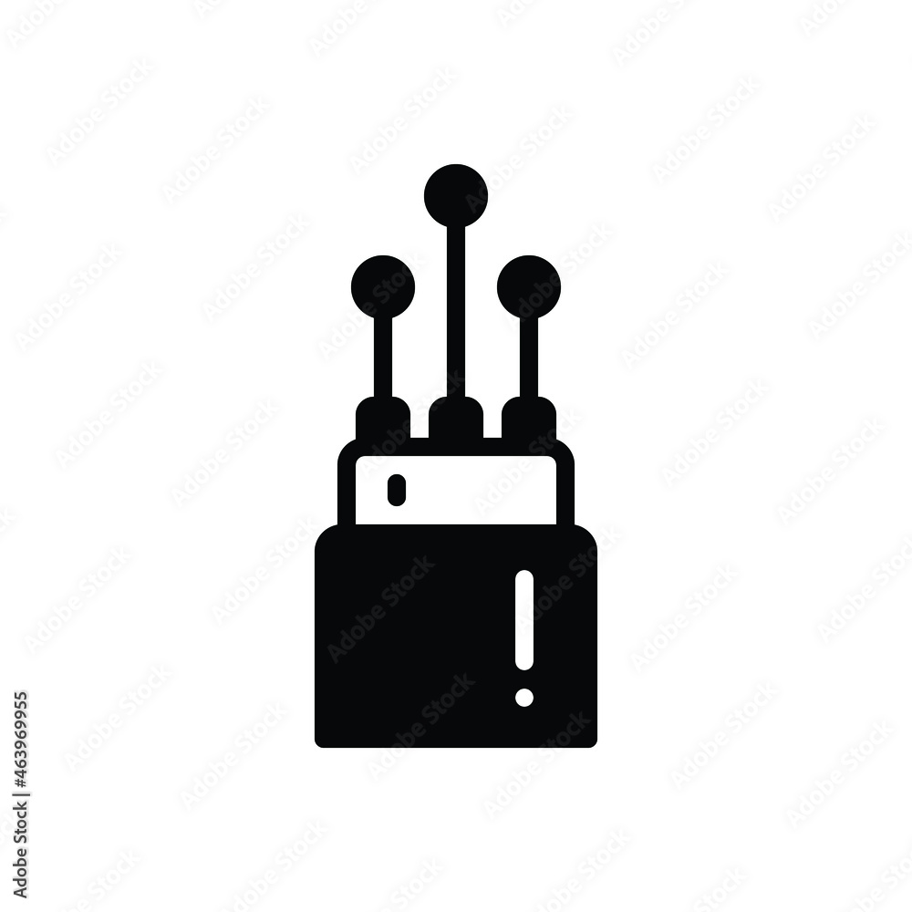 Fototapeta premium Black solid icon for fibre
