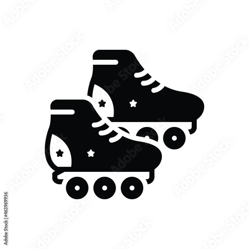 Black solid icon for skating
