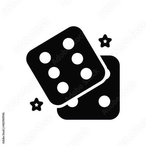 Black solid icon for dice