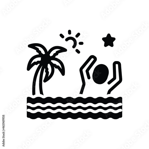 Black solid icon for situations