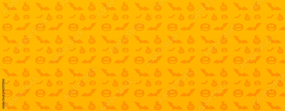 Neat isolated Halloween background with pattern of bats and pumpkins Neat isolated Halloween background with pattern of bats and pumpkins