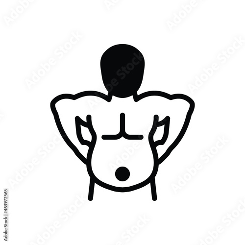 Black solid icon for weight