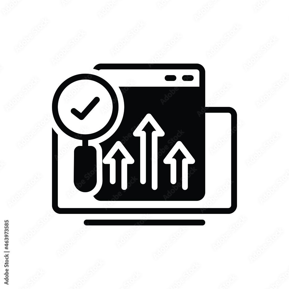 Black solid icon for resulted
