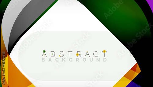 Abstract square shape with overlapping waves, minimal geometric background. Vector Illustration For Wallpaper, Banner, Background, Landing Page