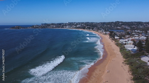 drone aerial shot of terrigal beach on the nsw central coast