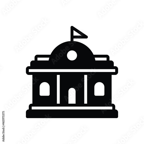 Black solid icon for governments