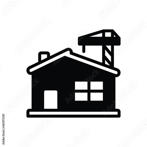 Black solid icon for structural