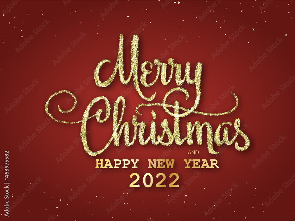 Holidays and a Prosperous New Year! Vector background in EPS10 format with realistic bokeh and gold glitter