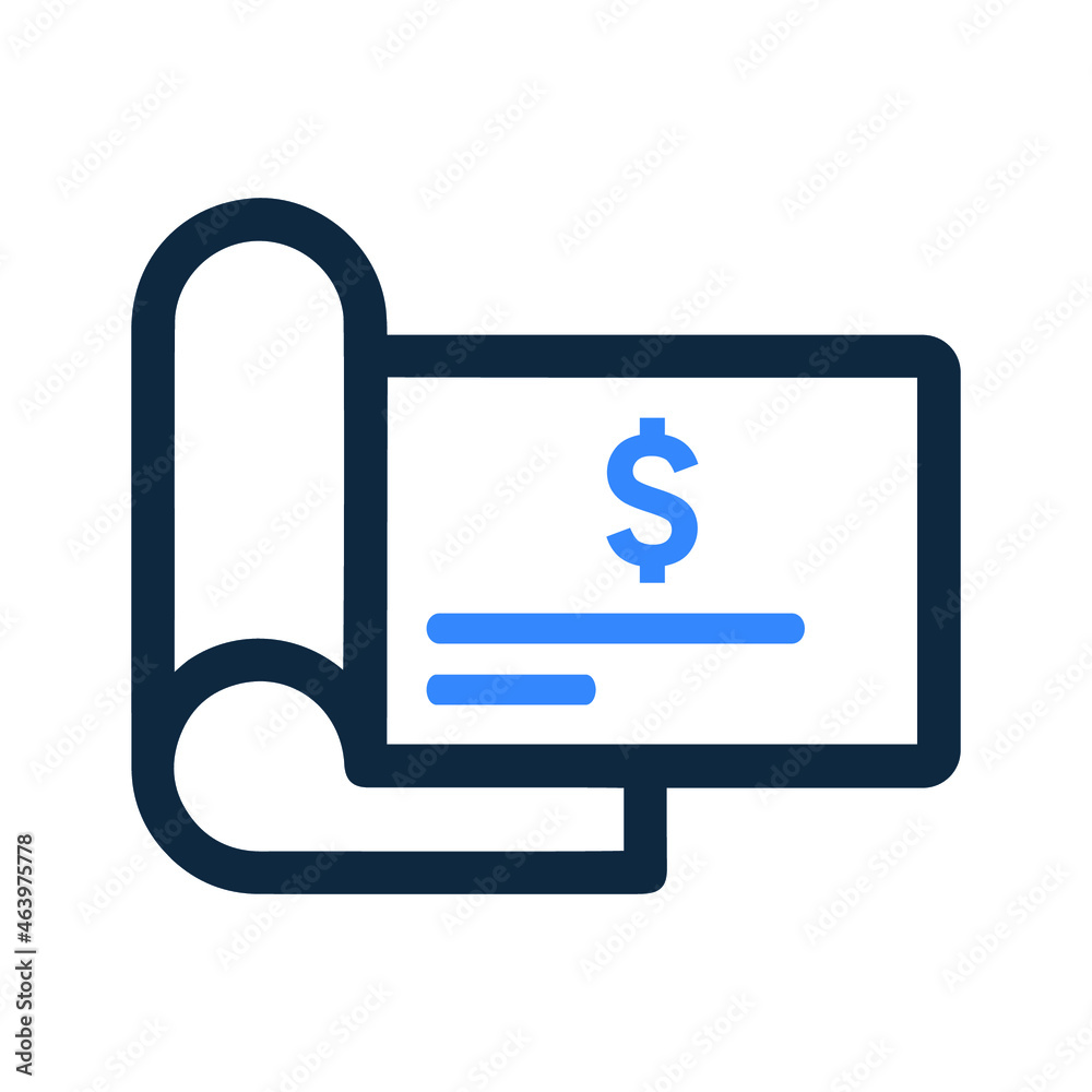 Finance, checkbook, dollar icon. Simple editable vector design isolated on a white background. Finance, checkbook, dollar icon. Simple editable vector design isolated on a white background.
