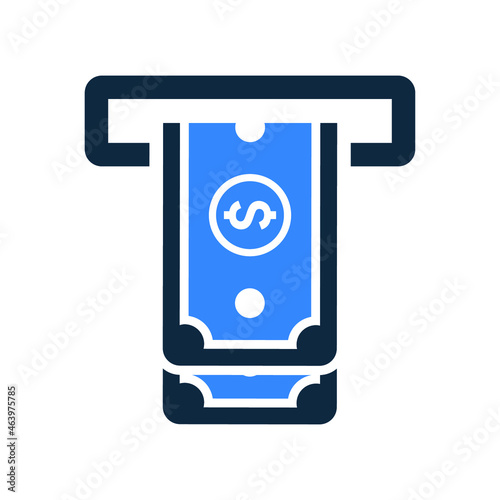 Finance, atm, withdraw icon. Simple editable vector design isolated on a white background.