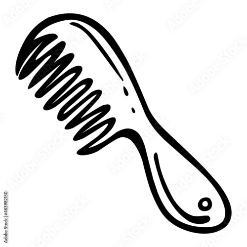 comb of cosmetics hand drawn illustration