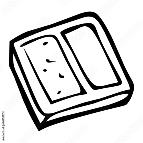 blush on of cosmetics hand drawn illustration