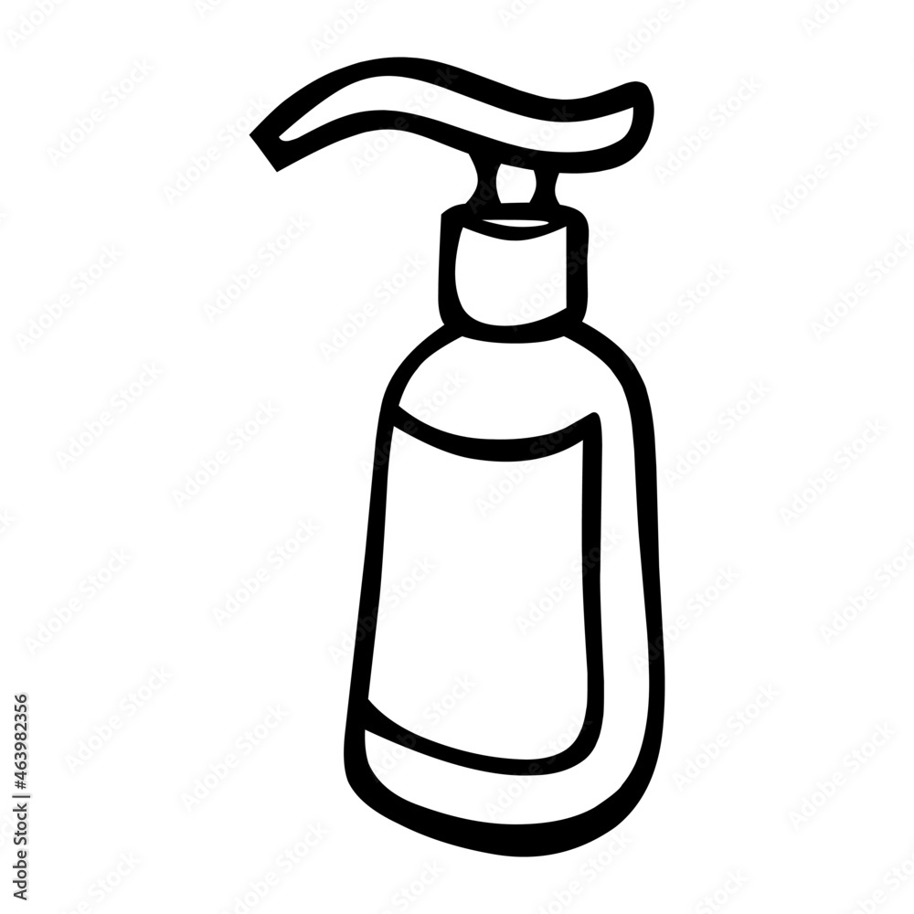 lotion cream of cosmetics hand drawn illustration lotion cream of cosmetics hand drawn illustration