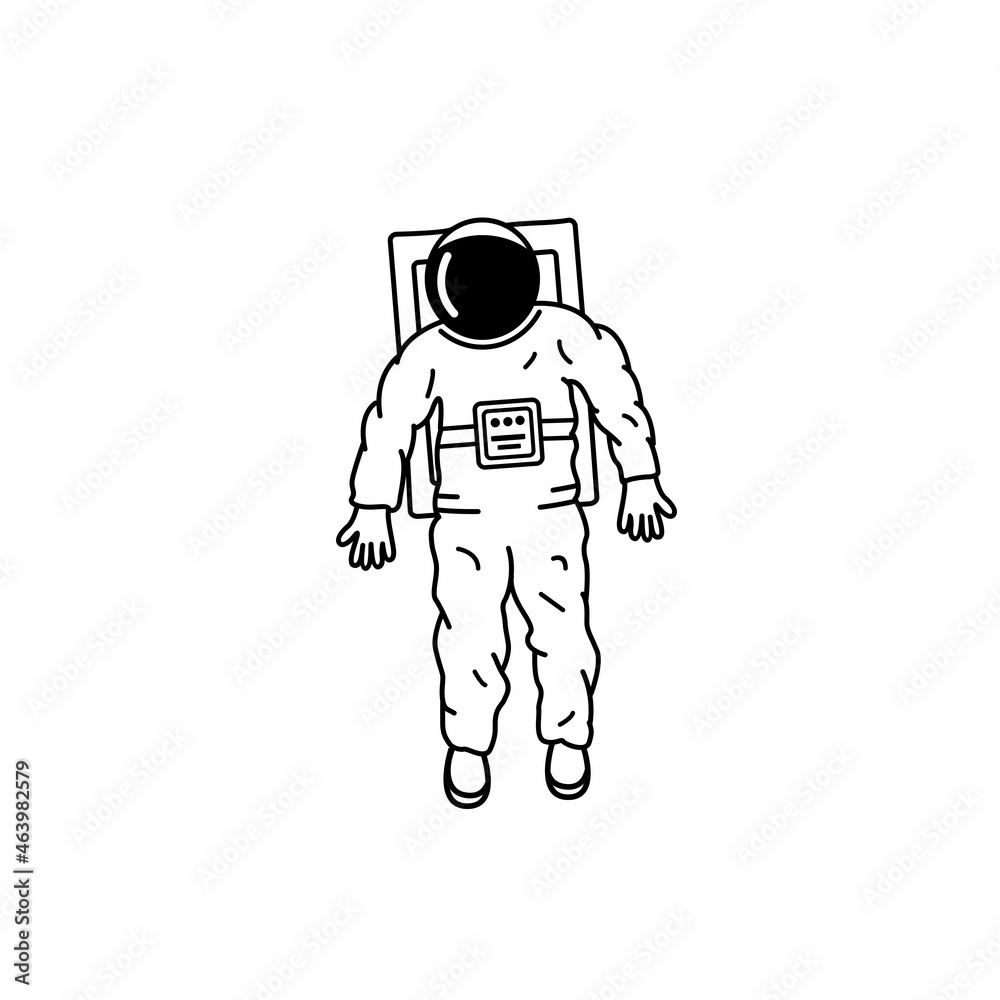 Illustration vector graphic of an astronaut. Perfect for children's books, etc.