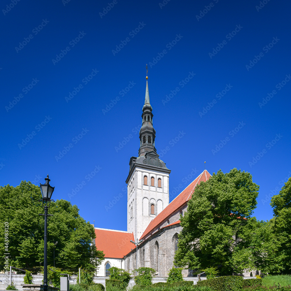 Buildings in the old town of Tallinn, during a beautiful sunny summer day. Landmarks of Estonia, Europe. Buildings in the old town of Tallinn, during a beautiful sunny summer day. Landmarks of Estonia, Europe.