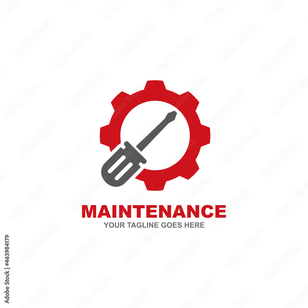 Maintenance simple flat logo vector illustration Maintenance simple flat logo vector illustration