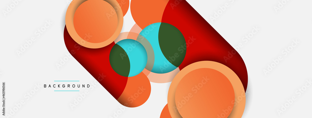 Circle and round shapes abstract background. Vector illustration for wallpaper banner background or landing page Circle and round shapes abstract background. Vector illustration for wallpaper banner background or landing page