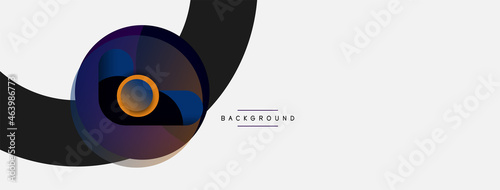 Circle and round shapes abstract background. Vector illustration for wallpaper banner background or landing page