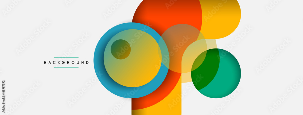 Circle and round shapes abstract background. Vector illustration for wallpaper banner background or landing page Circle and round shapes abstract background. Vector illustration for wallpaper banner background or landing page