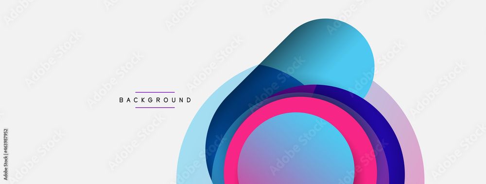 Circle and round shapes abstract background. Vector illustration for wallpaper banner background or landing page Circle and round shapes abstract background. Vector illustration for wallpaper banner background or landing page