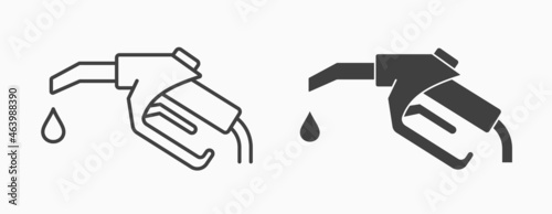 Refueling gun icos on white background. Vector illustration.