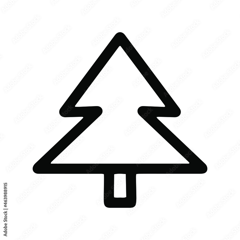 Pine Tree New Year calligraphy Black road sign line counter hand drawn illustration. Christmas eve vector greeting post card winter cut out in the white background. Graphic design typography. Pine Tree New Year calligraphy Black road sign line counter hand drawn illustration. Christmas eve vector greeting post card winter cut out in the white background. Graphic design typography.