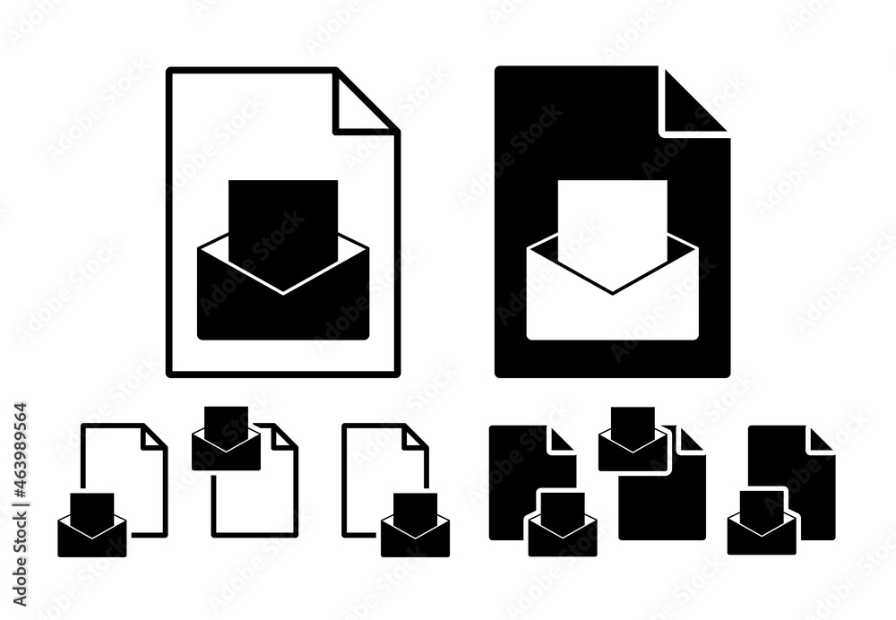 The envelope vector icon in file set illustration for ui and ux, website or mobile application The envelope vector icon in file set illustration for ui and ux, website or mobile application