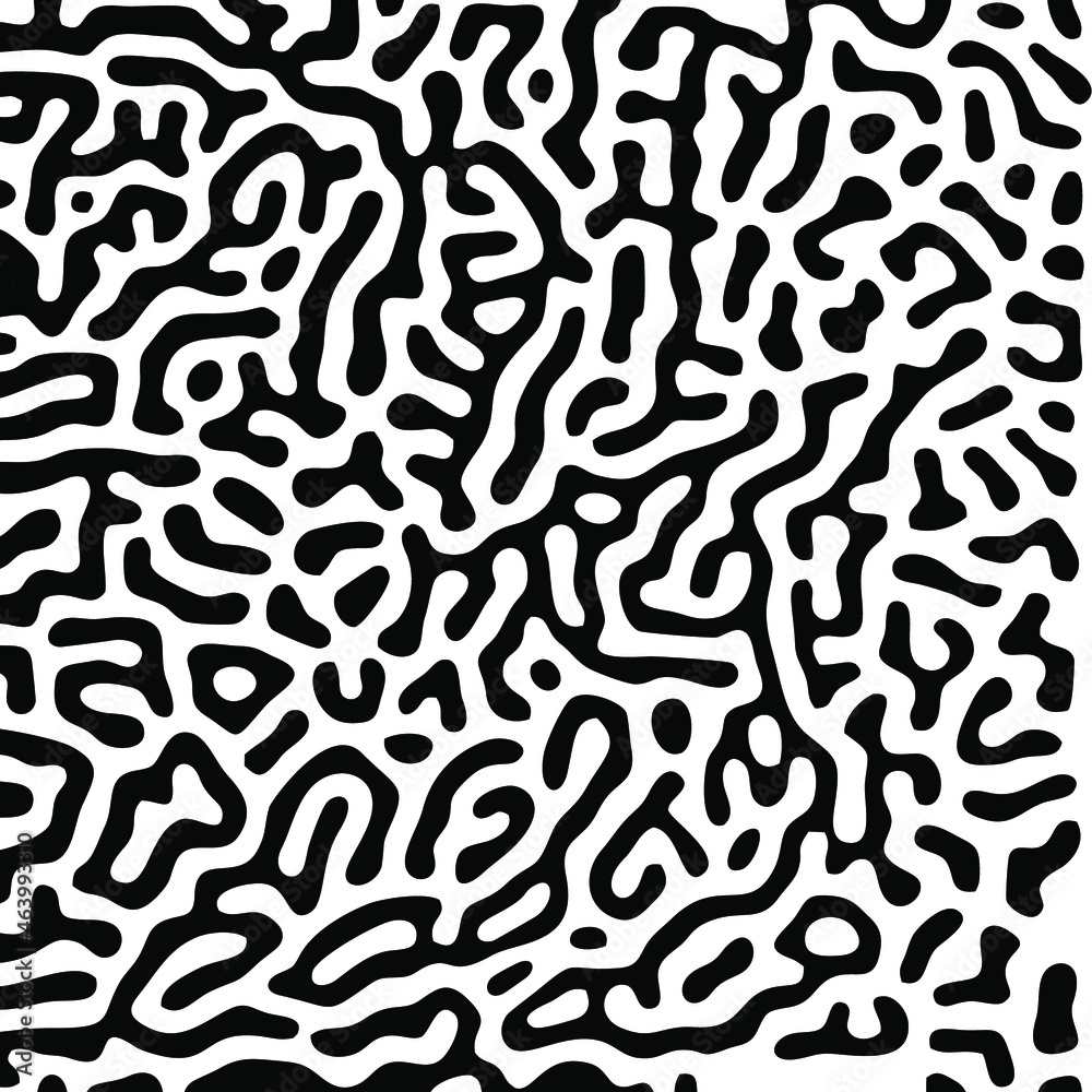 Turing Pattern Seamless Black Background