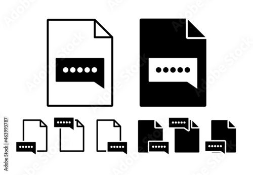 Colloquial vector icon in file set illustration for ui and ux, website or mobile application