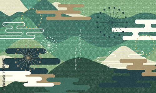 japanese style-mountain-green