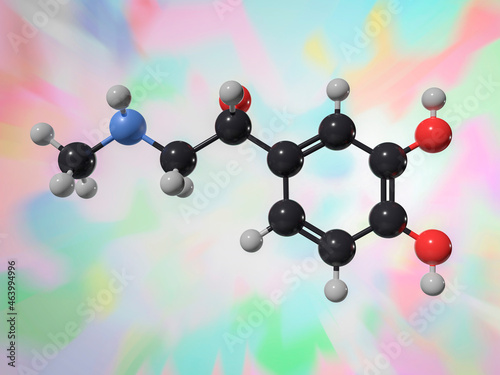 Adrenalin molecule, illustration photo