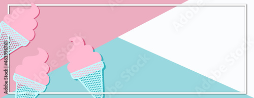 Ice cream sticks Modern banner design template - Suitable for advertising and promotion in social media post, blog, web, cover, header