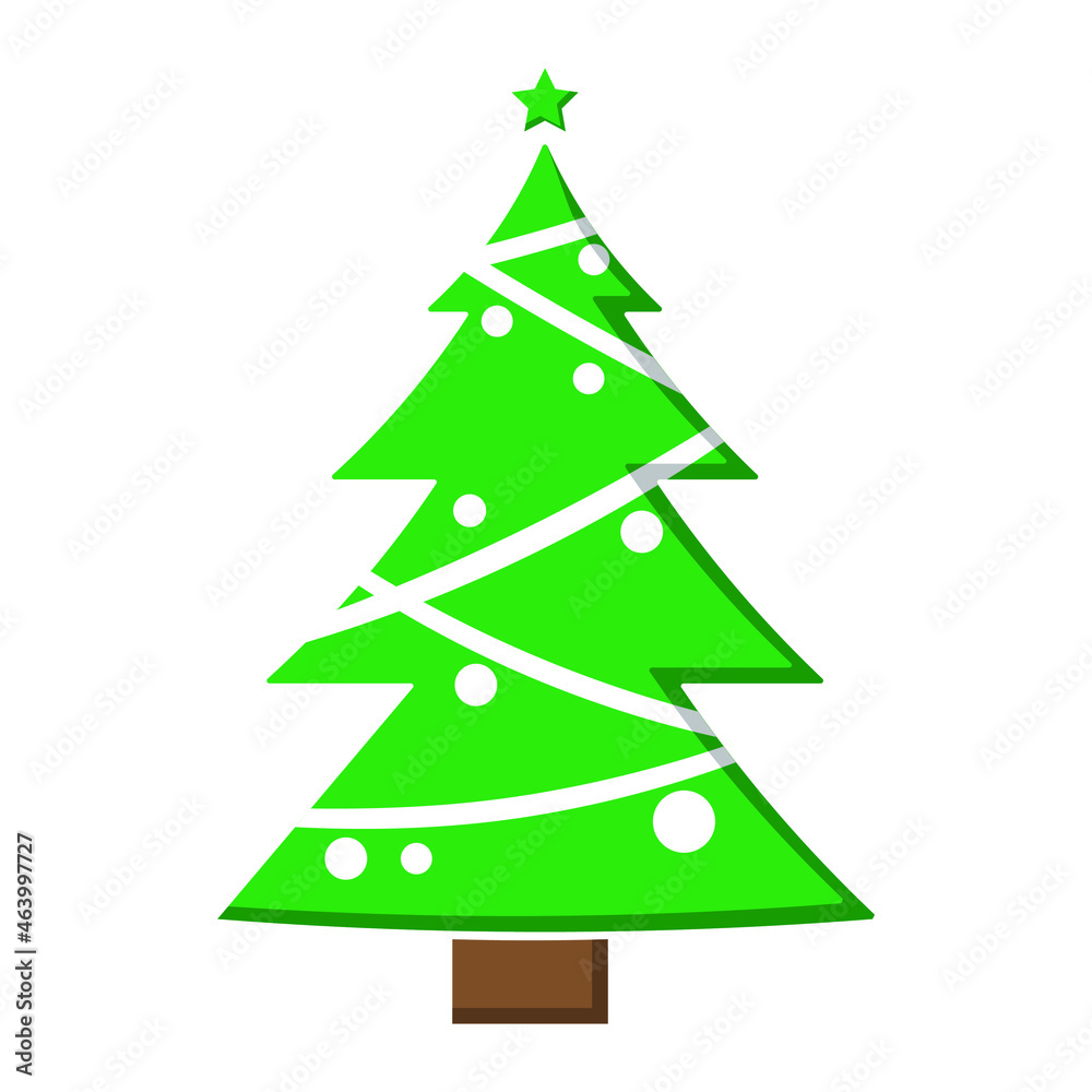 Obraz premium Christmas Tree Icon Vector For Web, Presentation, Logo, Icon, Etc